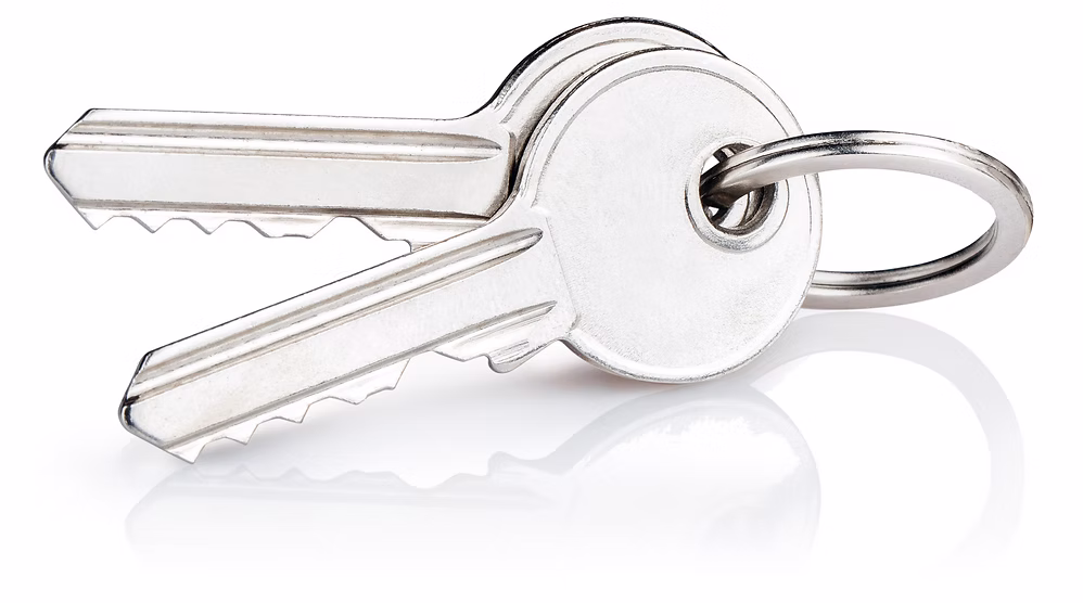 Keys, isolated on white background_edite